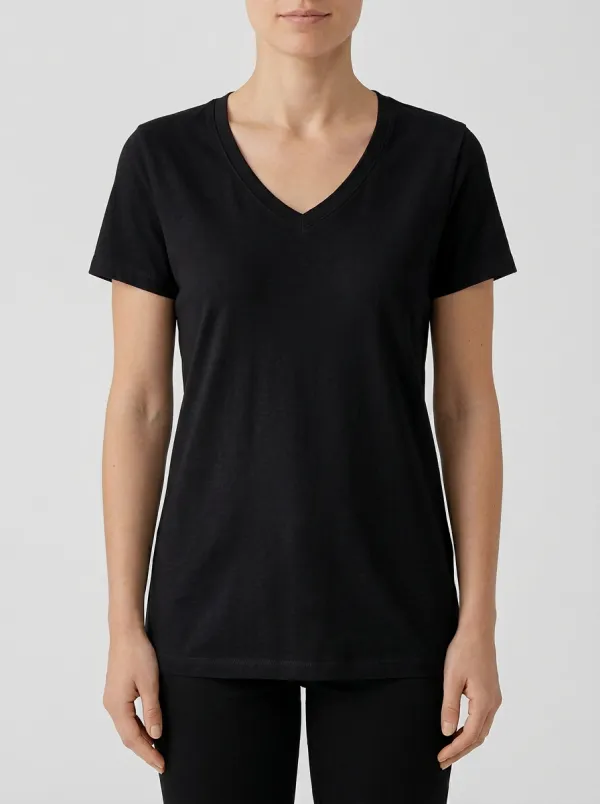Women's Minimalist V-Neck T-Shirt