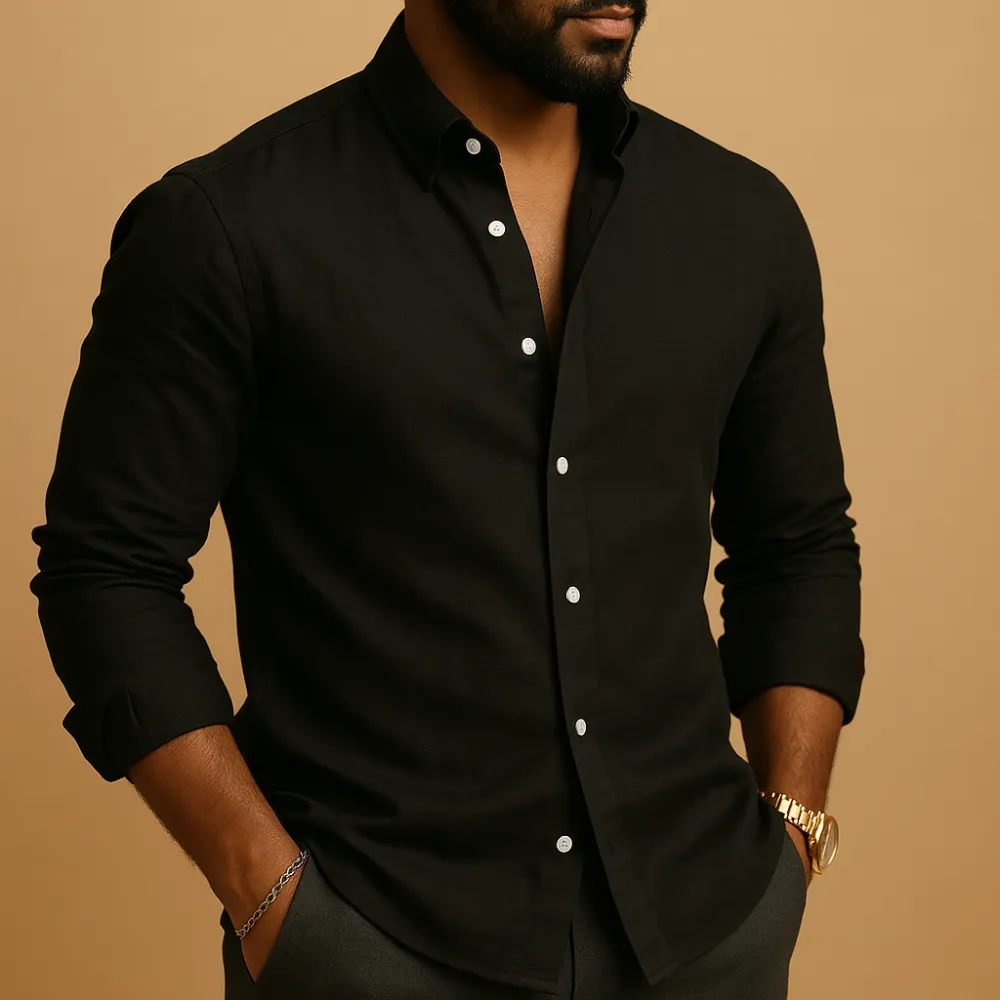 Refined Breathable Classic Long Sleeve Shirt