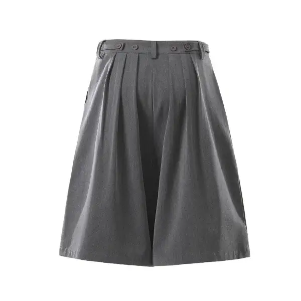 Wide Leg Pleated Short