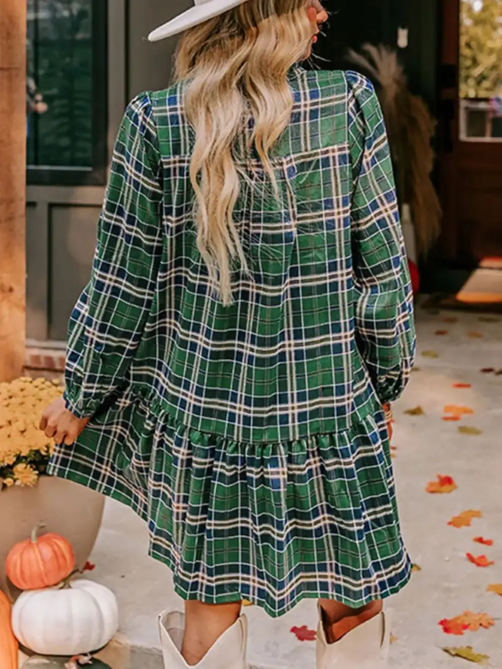 Long Sleeve Shift Mini Dress