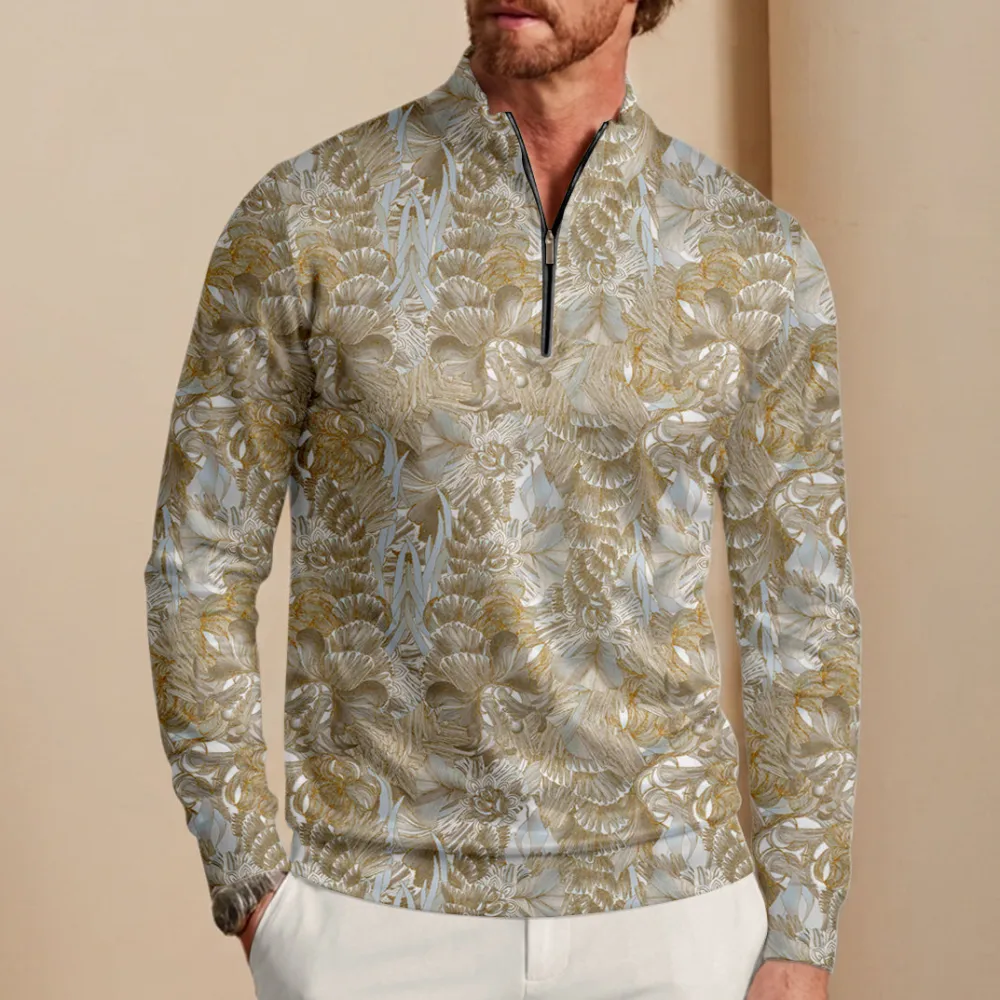 Easygoing Lightweight Long Sleeve Pullover Golf Shirt