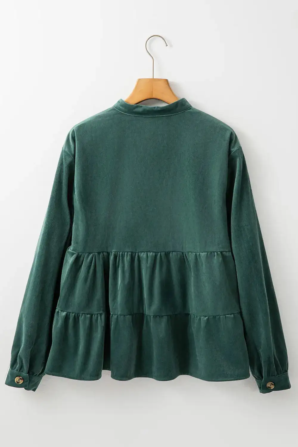 Ruffled Crew Neck Western Inspired Shirt Blouse