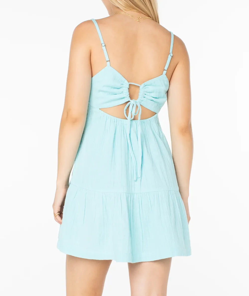 Backless Strapped V-Neck Women's Dress