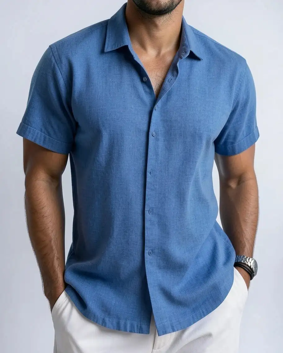 Linen Short Sleeve Casual Shirt