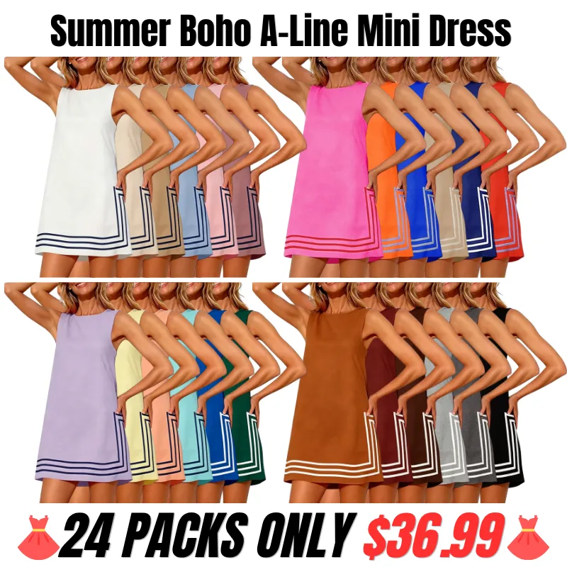 Summer Boho A-Line Mini Dress
