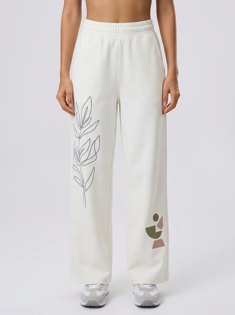 Women's Minimalist Botanical Geometric Graphic Sweatpants