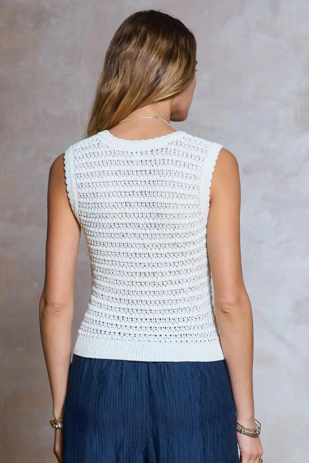 Sleeveless Textured Top