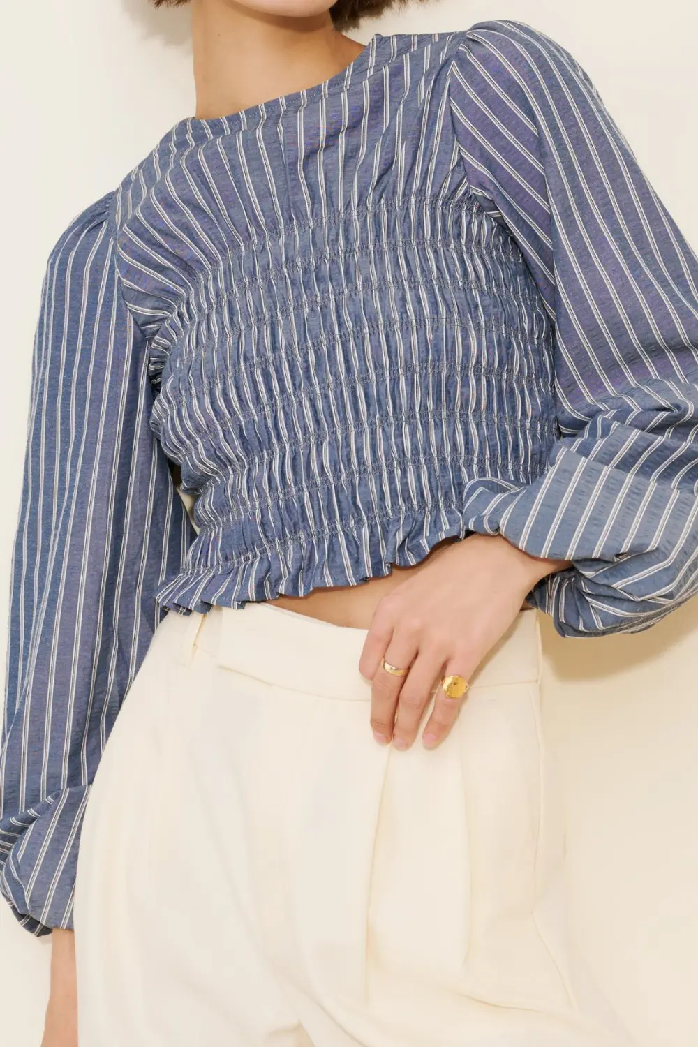Smocked Detail Top