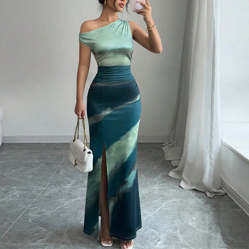 One-Shoulder Maxi Dress