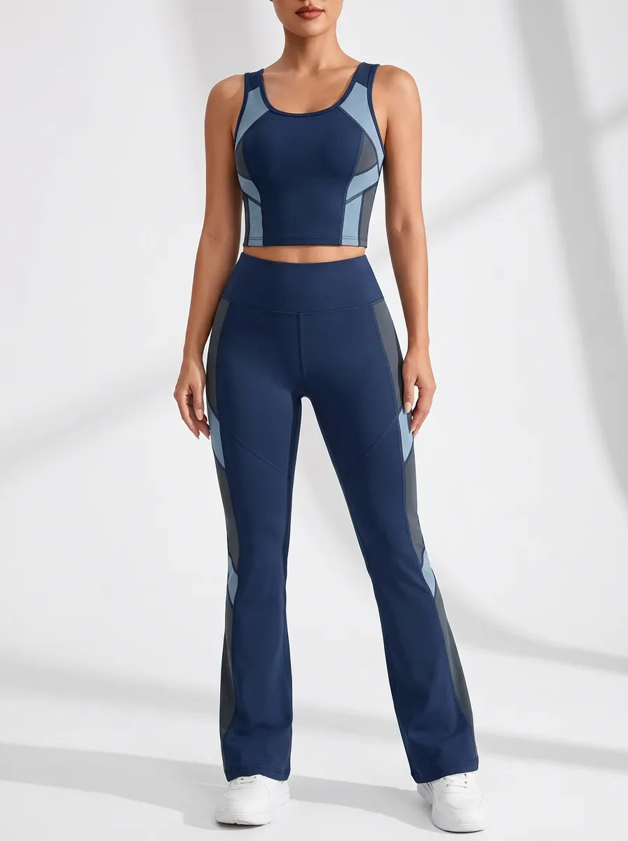 Colorblock Linework Flare Active Set