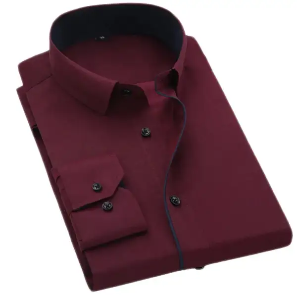 Long Sleeve Slim Fit Casual Dress Shirt
