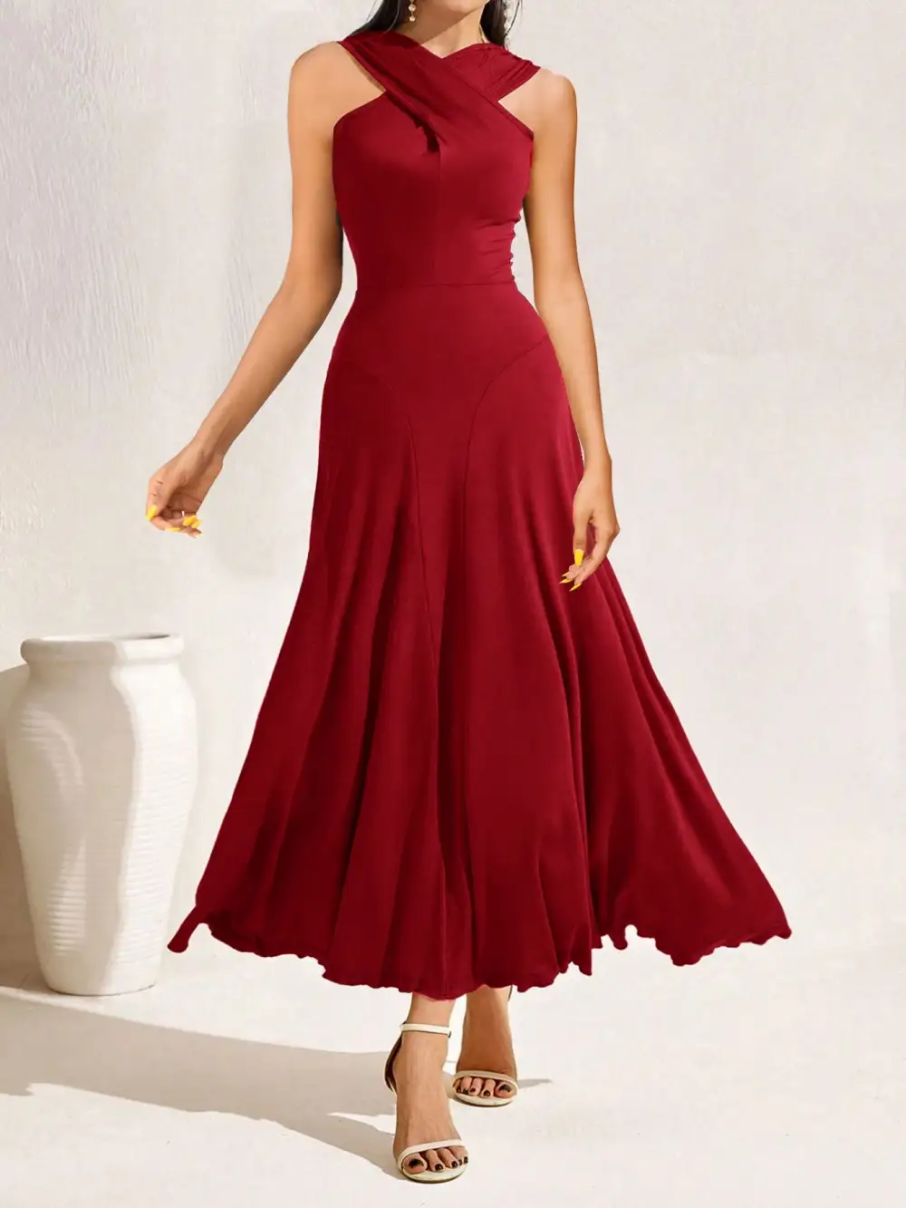 Crisscross Midi Dress