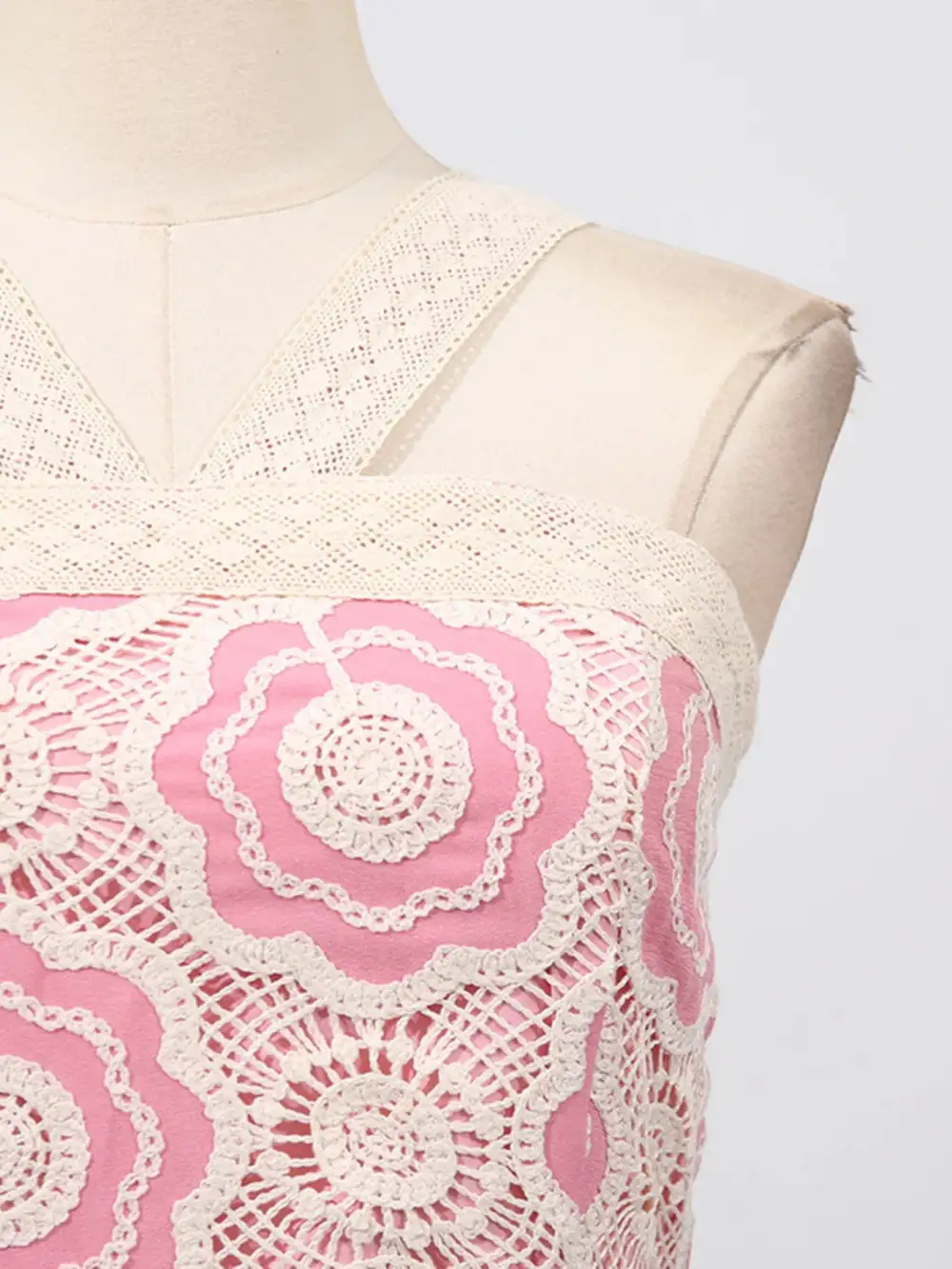Lace Tiered Sleeveless Midi Dress