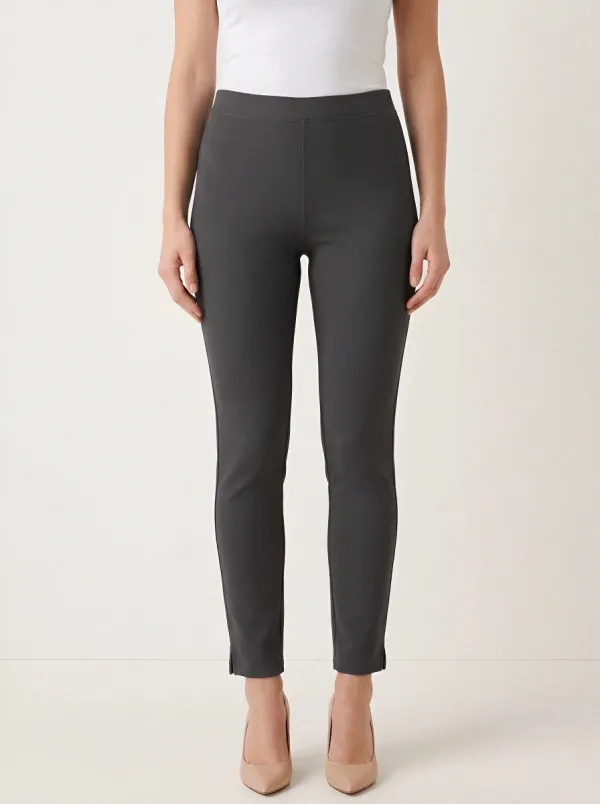 Mid-Rise Slim-Fit Women's Stretch Mid-Rise Pants
