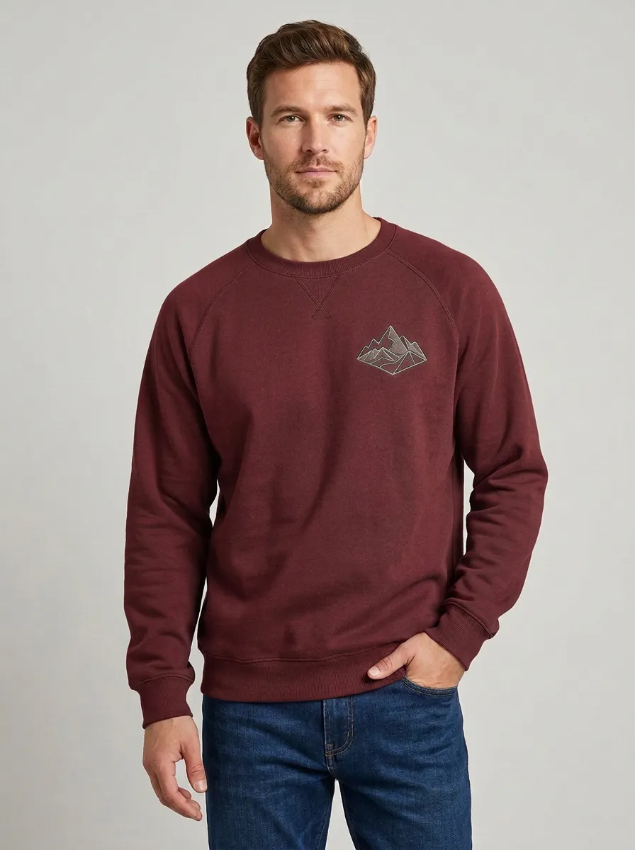 Men's Charcoal Graphic Crewneck Sweatshirt