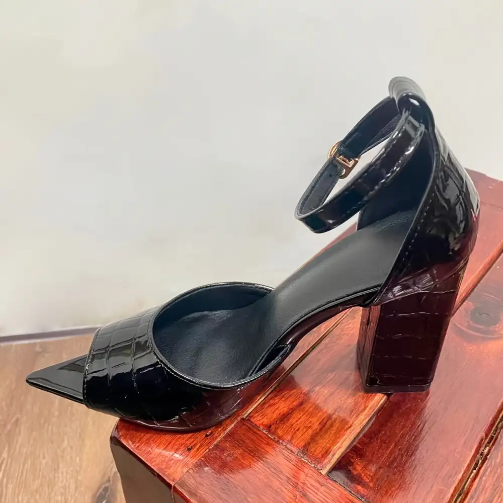 Peep Toe Block Heel Sandals
