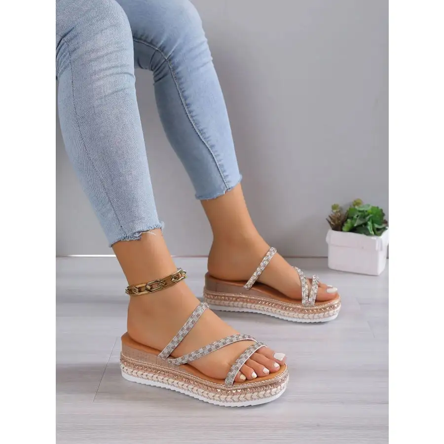 Woven Platform Wedge Sandals