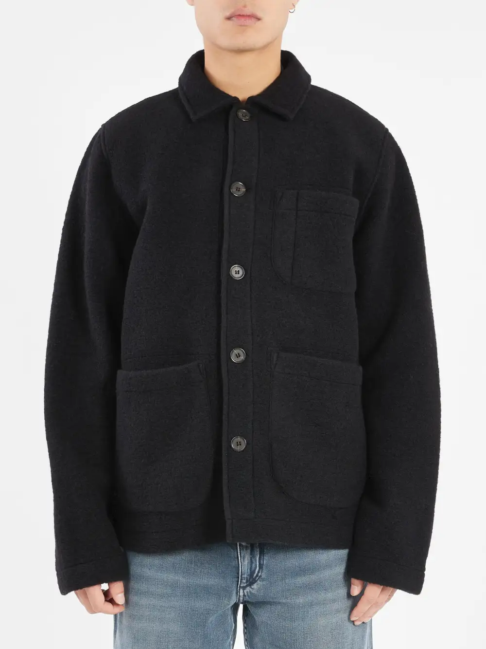 Men's Button Front Boxy Fit Field Jacket
