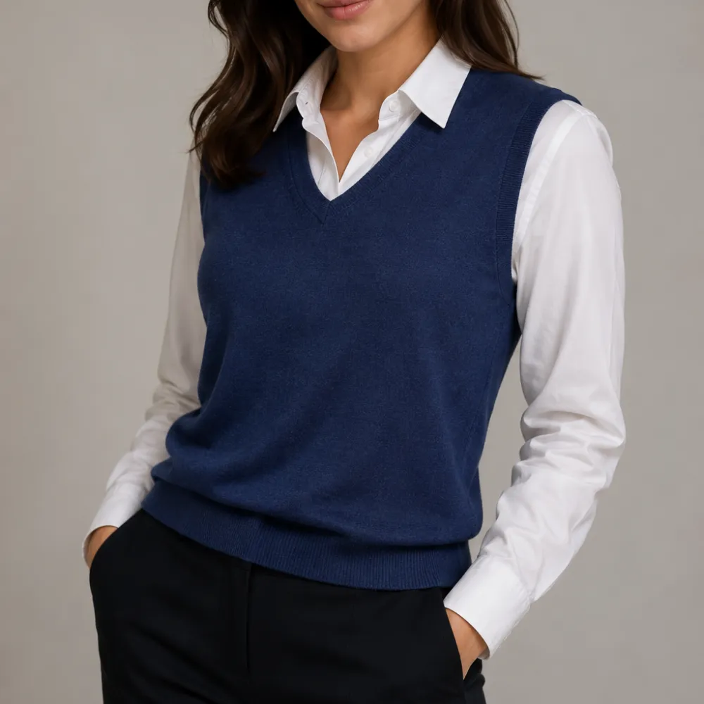 Lightweight V Neck Merino Vest