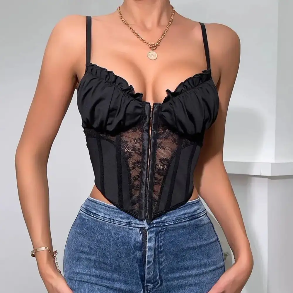 Sheer Longline Bra with Adjustable Straps