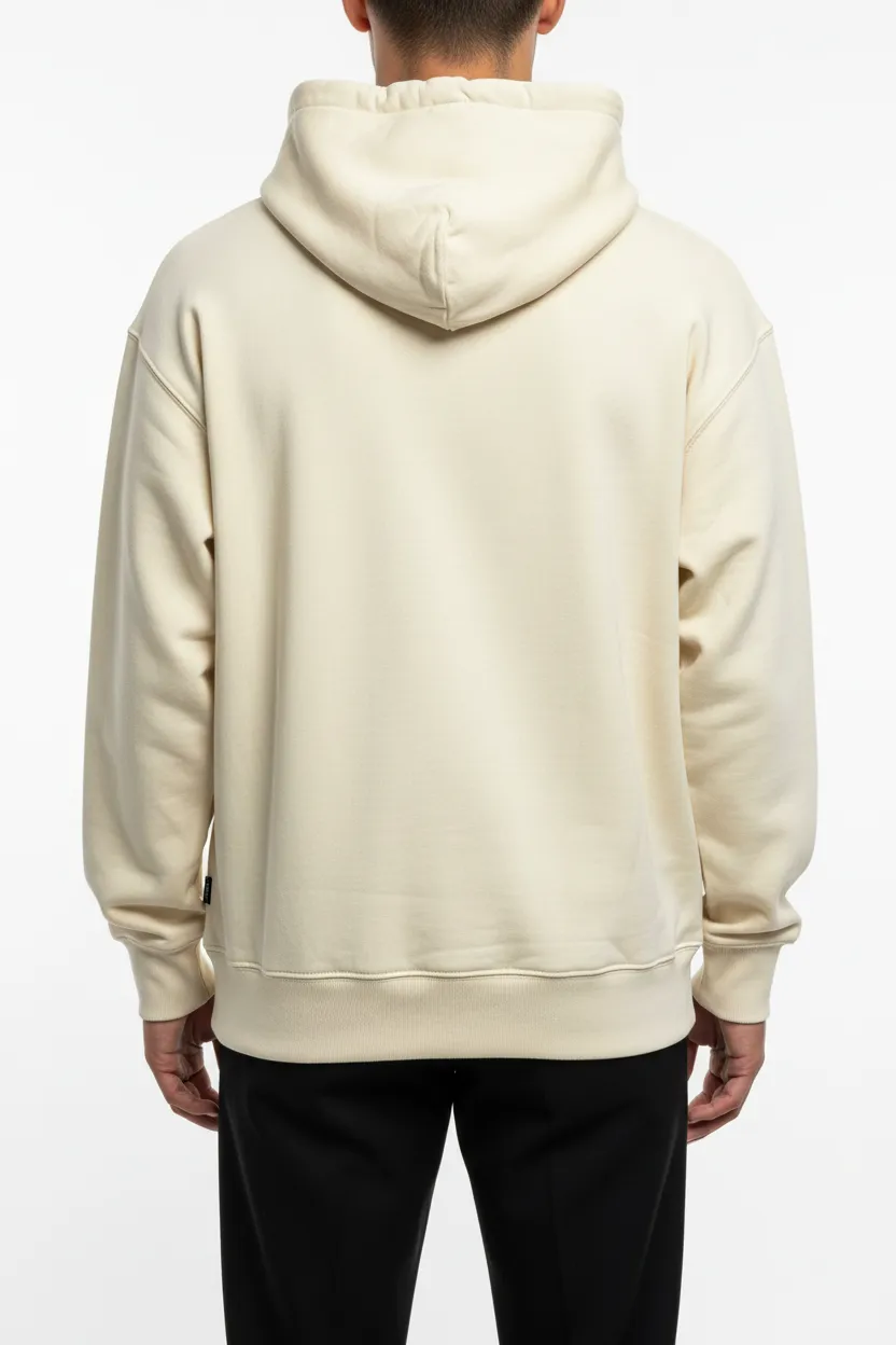 Regular Fit Cotton Ribbed Hooded Pullover Hoodie