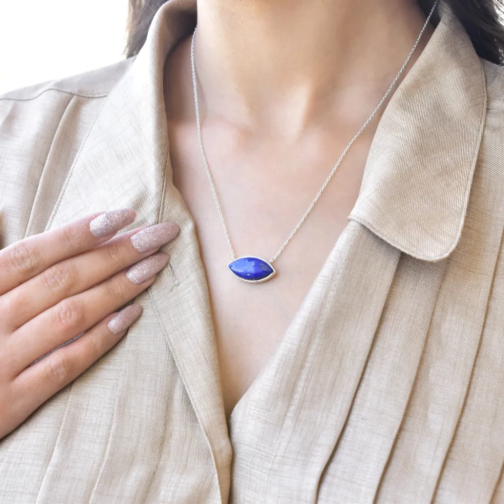Eye Motif Lapis Lazuli Necklace