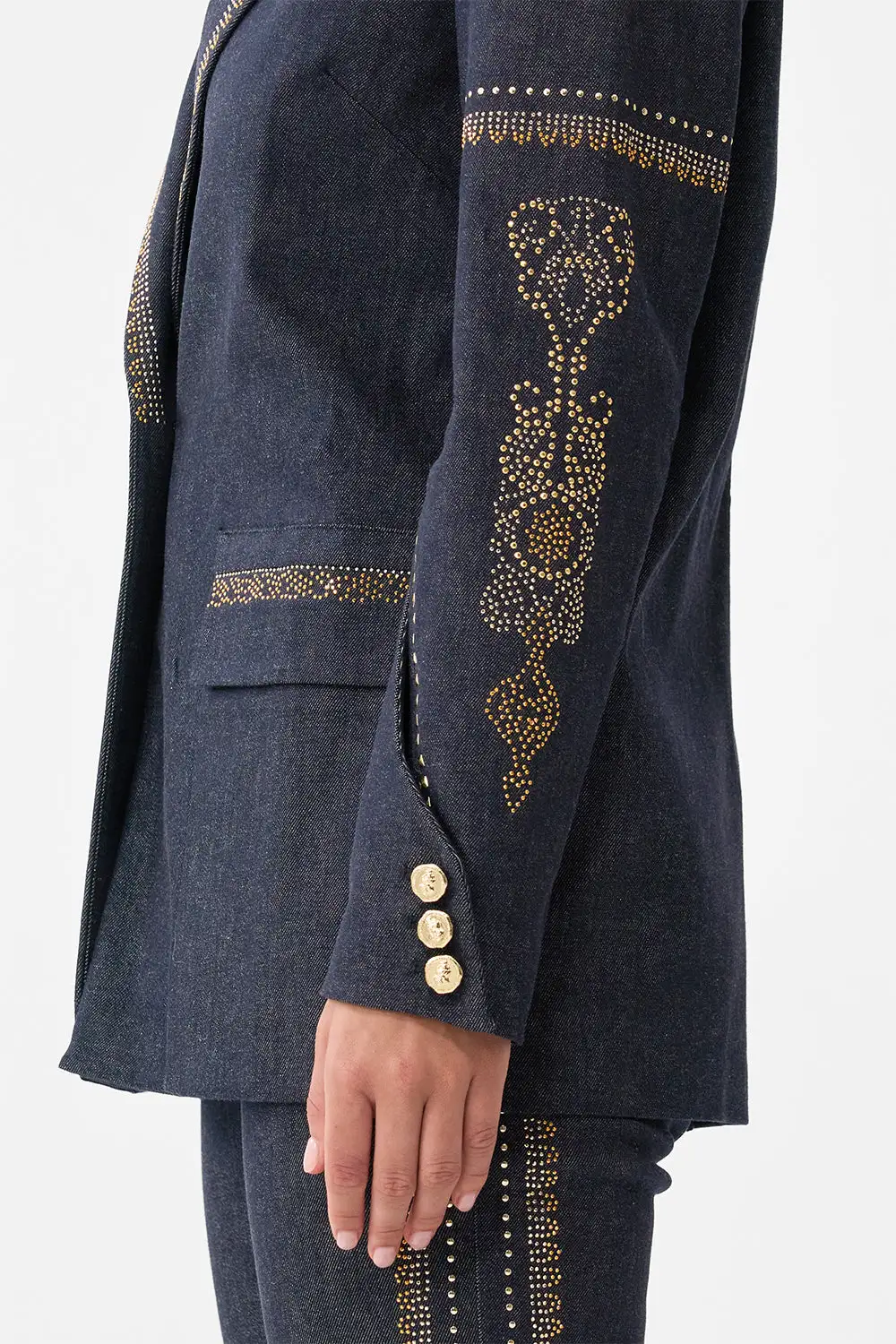 Jacket with Sleeve Cut Out Detail