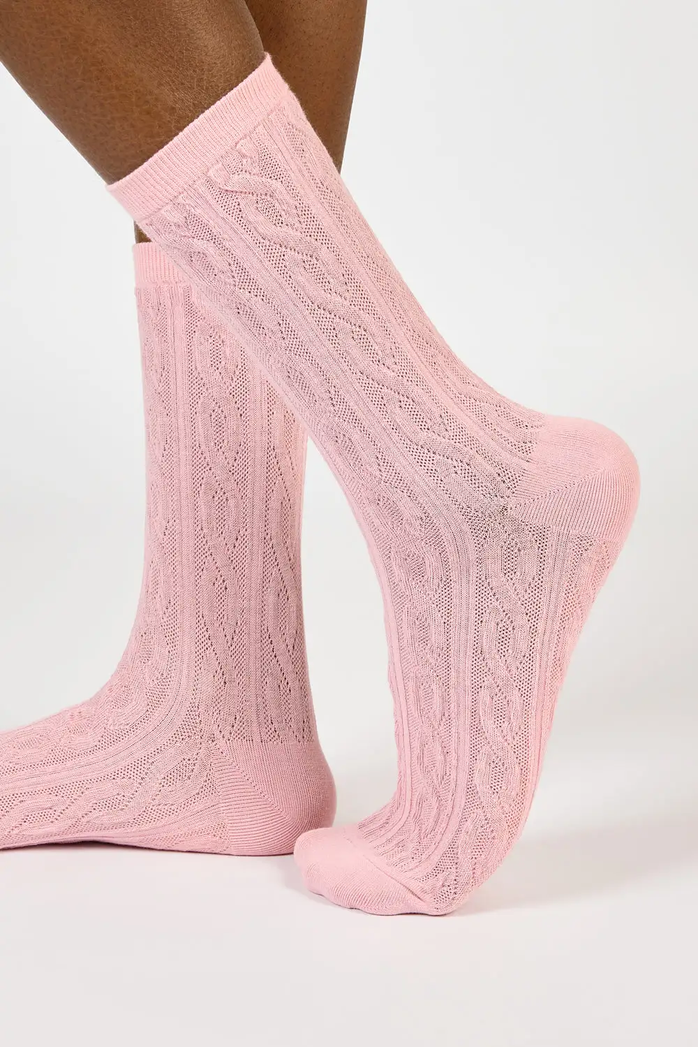 Mesh Cableknit Socks