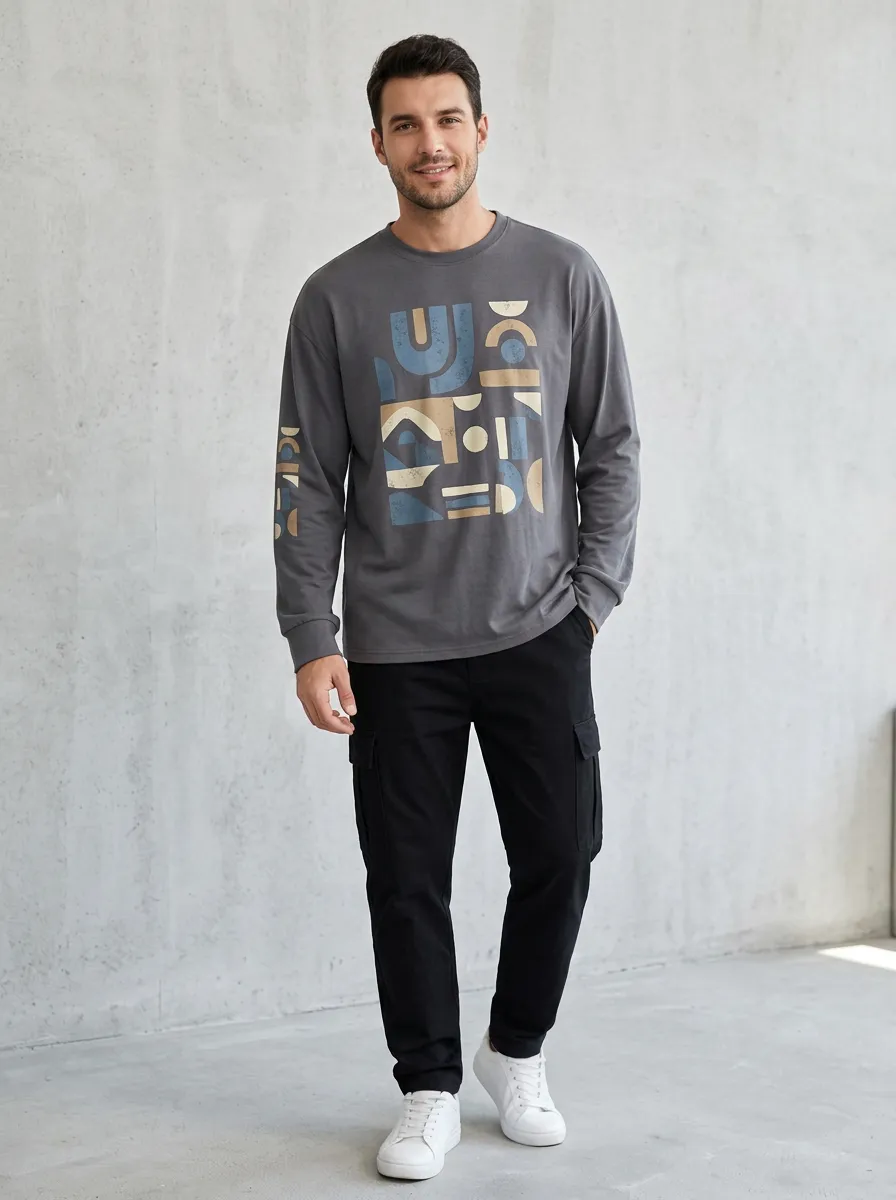 Men's Long Sleeve Casual Style Modern Essential Shirt