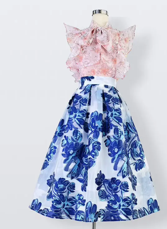 Refined Comfort Everyday Casual Embroidered Skirt