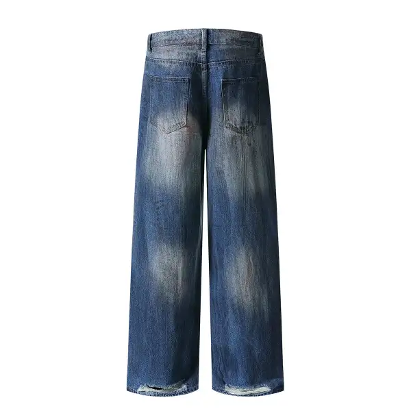Baggy Distressed Denim Jeans
