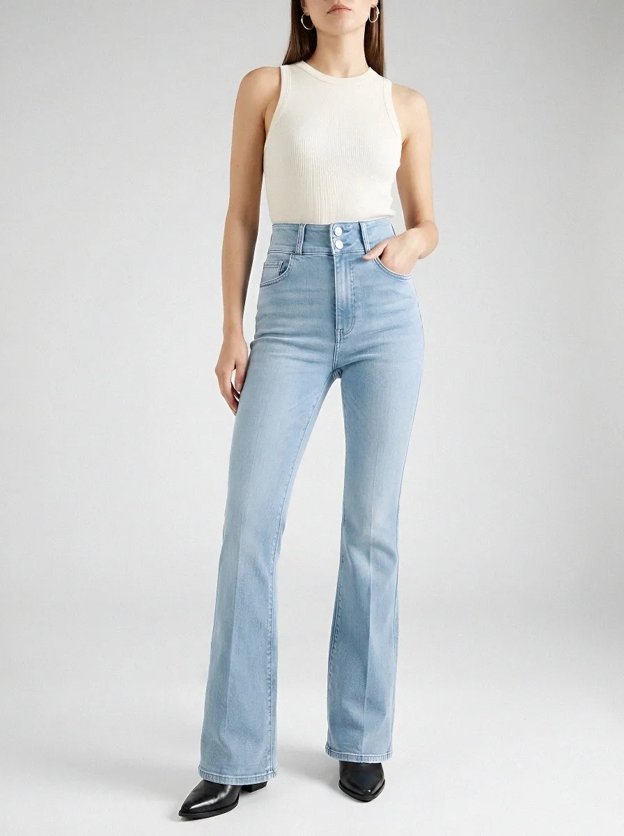 Relaxed Everyday Women's High-Waist Stretch Flare Jeans