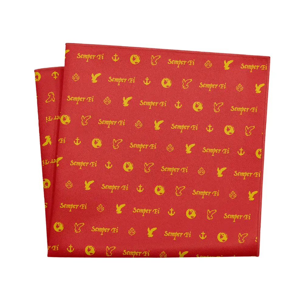 Understated Modern Military Motif Pocket Square