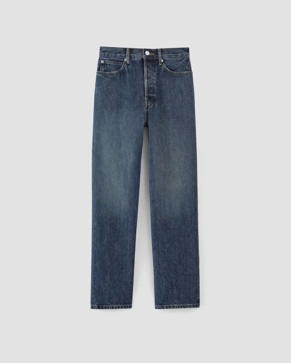 Washed High-Waisted Jeans