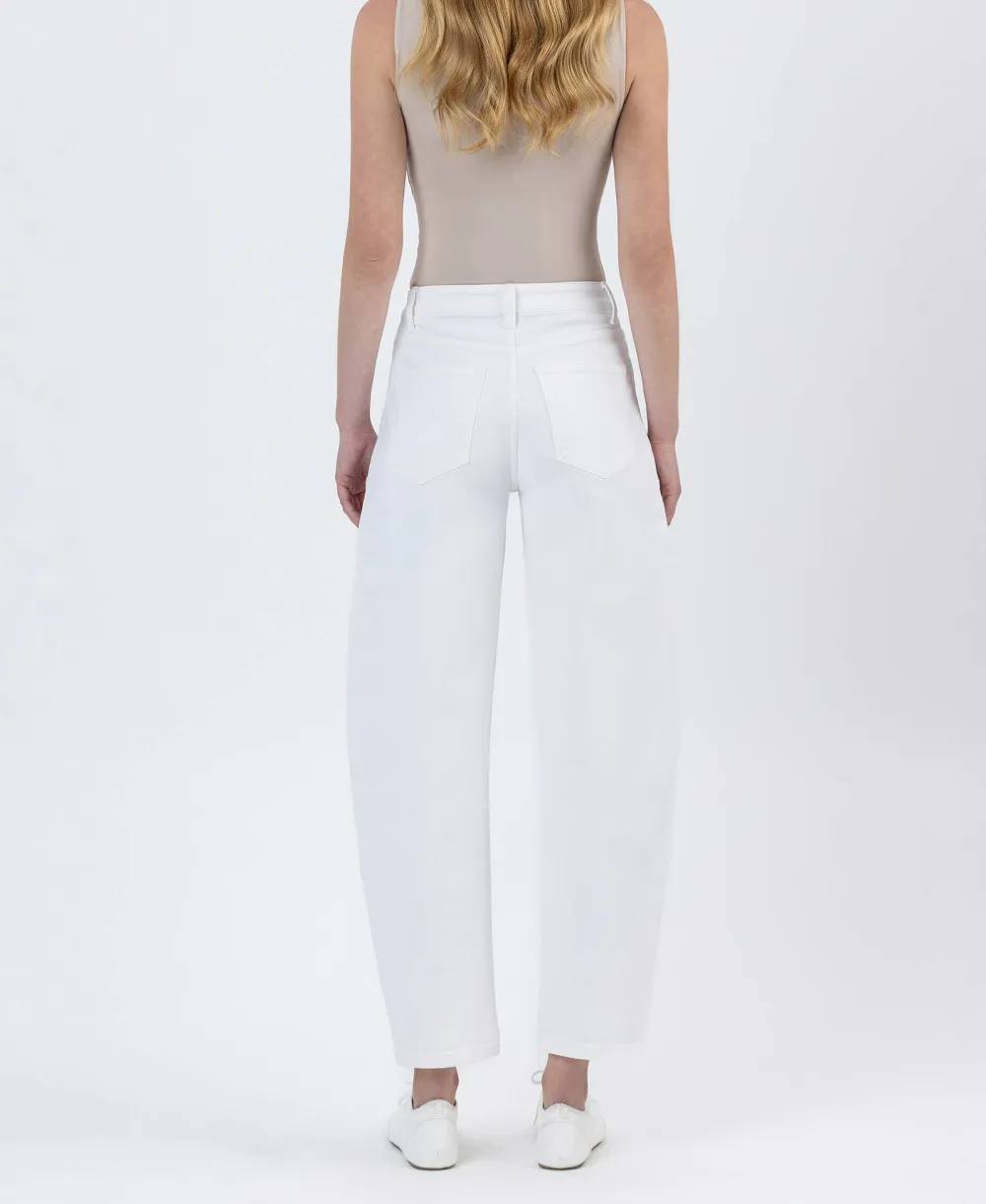 Women's Paneled High-Rise Barrel Jeans