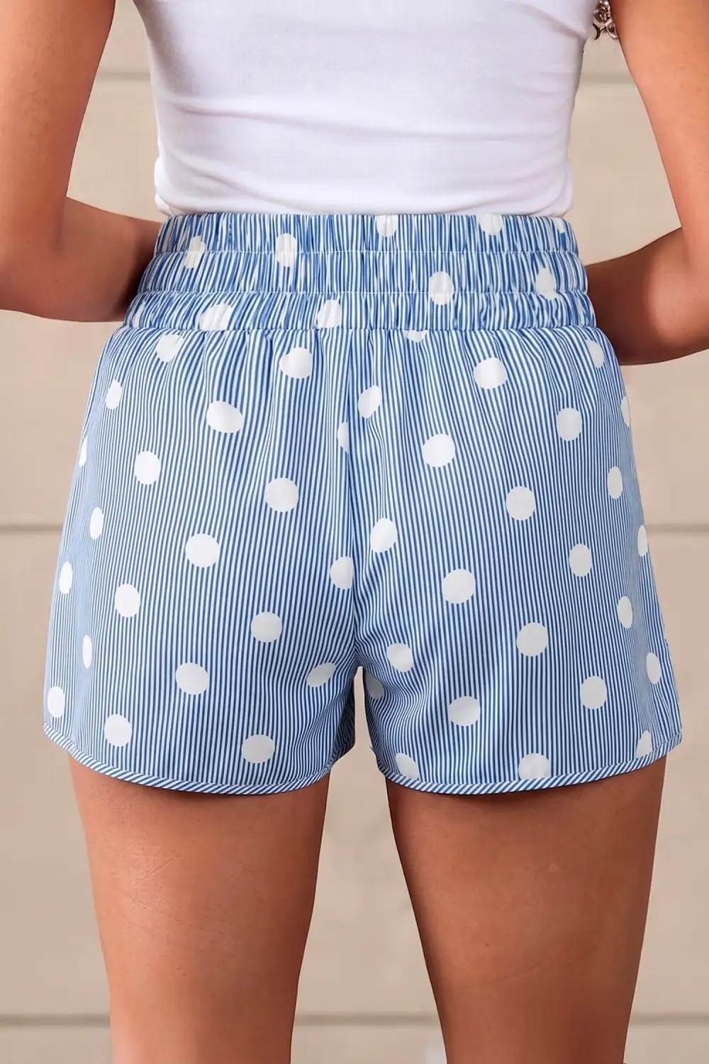 High Waist Smocked Shorts