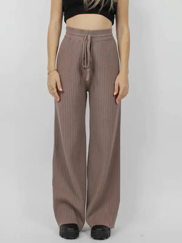 Drawstring Loose Lace Straight Trousers Pants