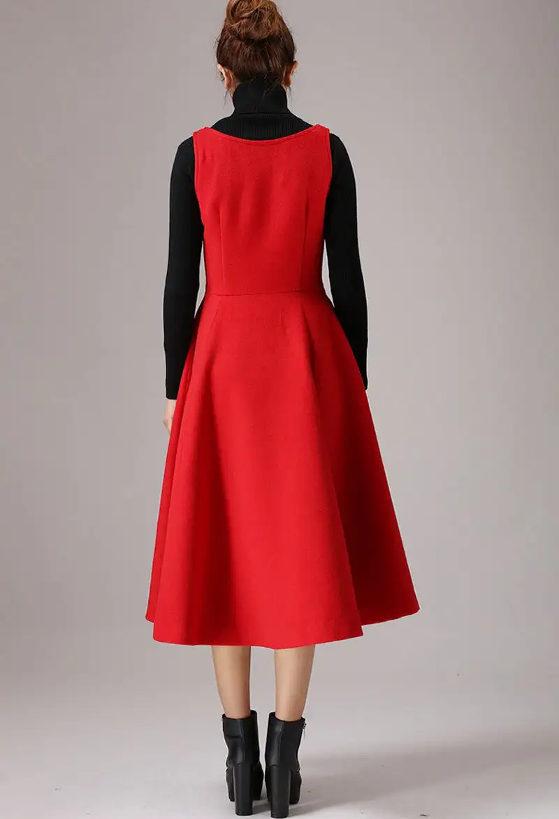 Wool Blend Sleeveless Maxi Dress