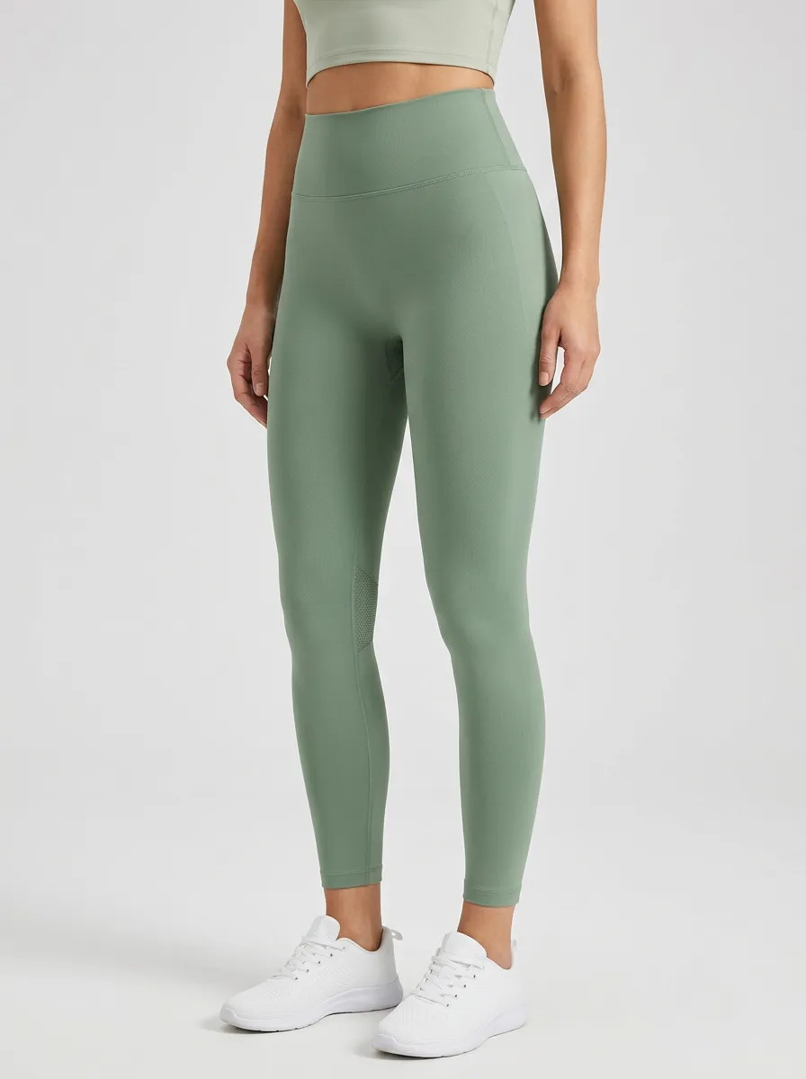 Women's Textured-Panel Ankle-Length Seamless-Look High-Rise Leggings