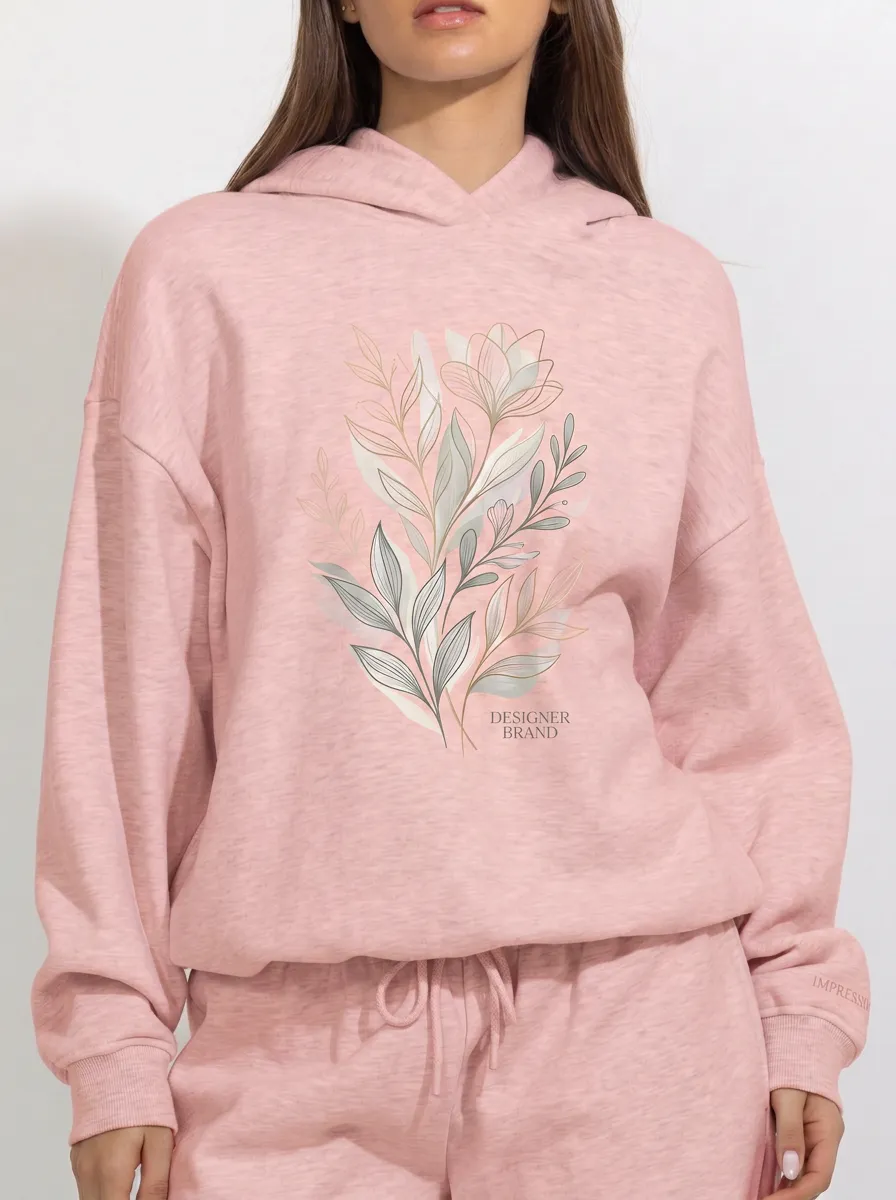 Women's Botanical Nature Lover Floral Printed Hoodie