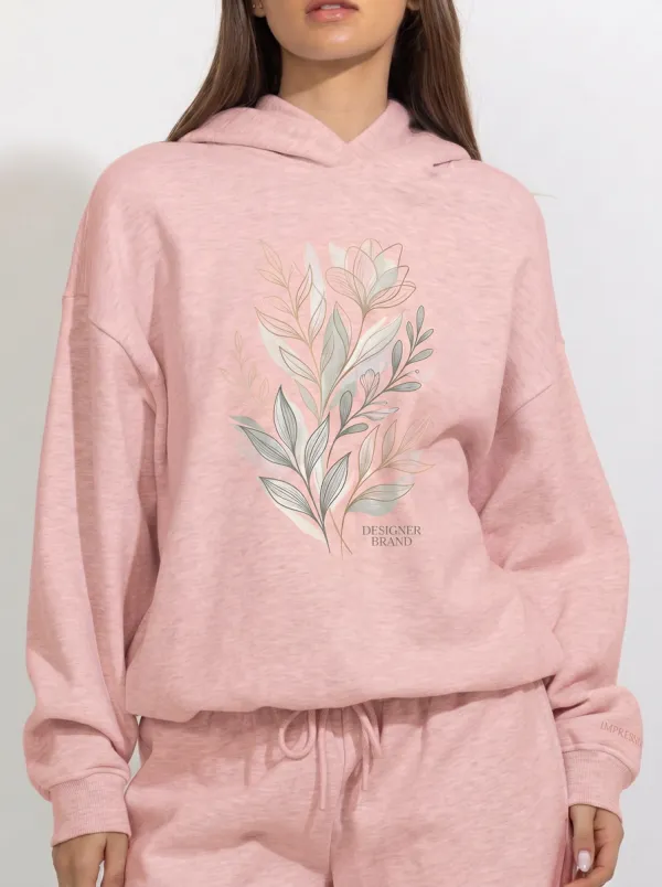 Women's Botanical Nature Lover Floral Printed Hoodie