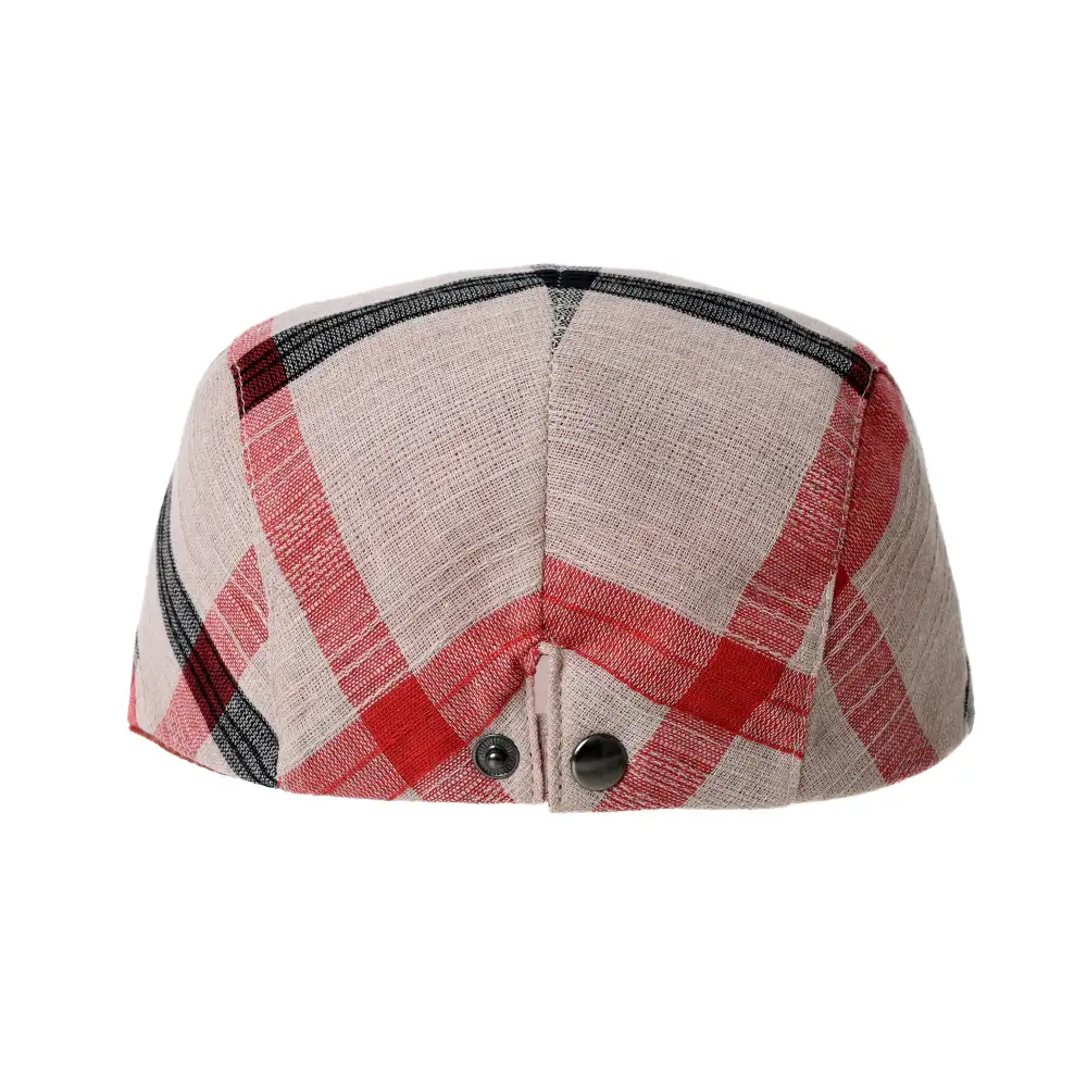 Cotton Plaid Ivy Newsboy Cap