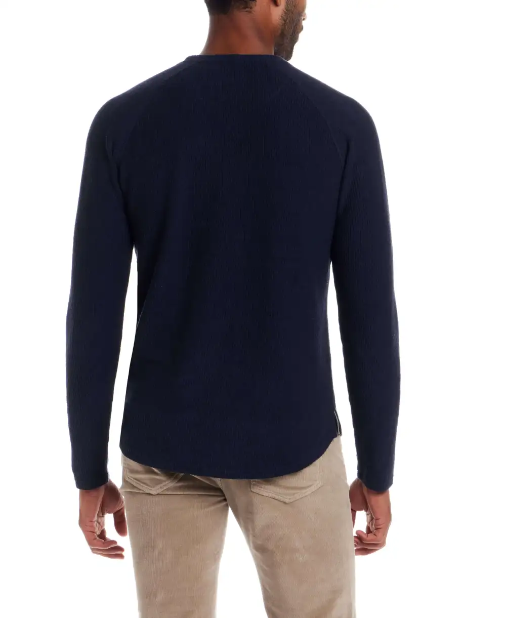 Men's Textured Crewneck Raglan T-Shirt