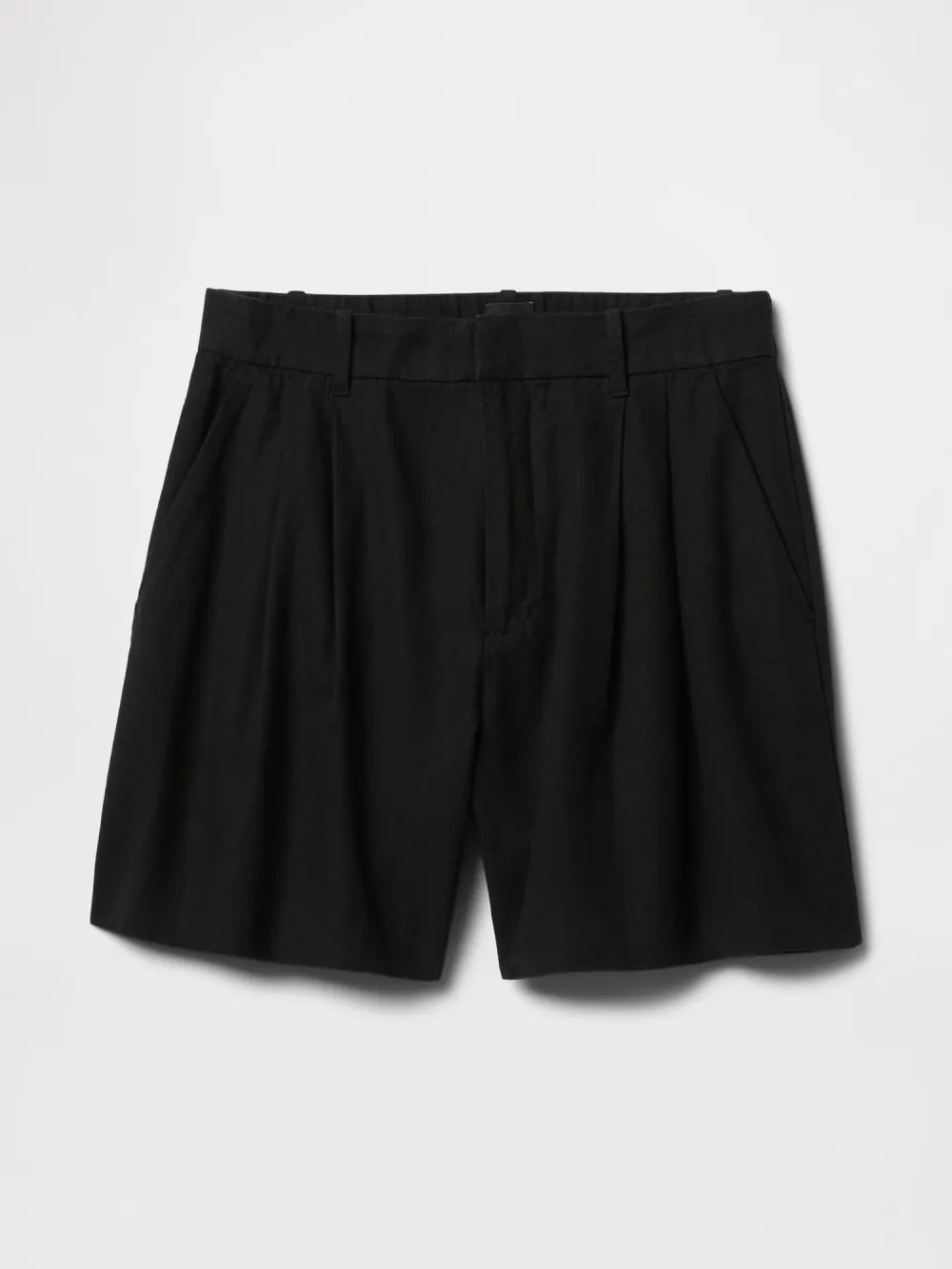 Solid Color Linen Shorts