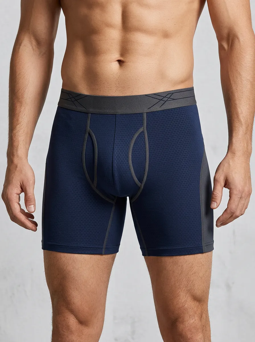 Streamlined Honeycomb Athletic Refined Look Men's Boxer Briefs