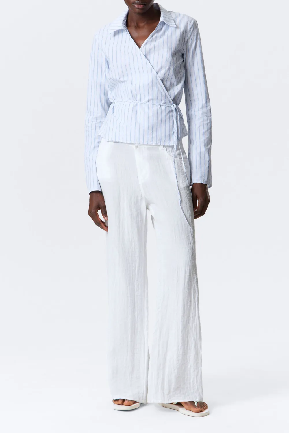 Tied Wrap Long Sleeve Shirt