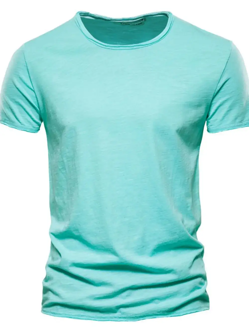 Button Detail Crew Neck Short Sleeve Tee