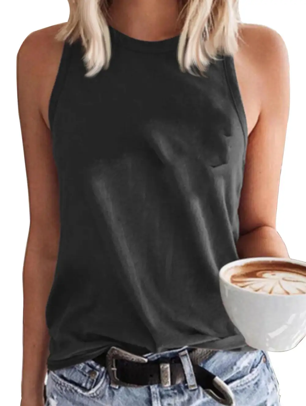 Sleeveless V-Neck Tank Top