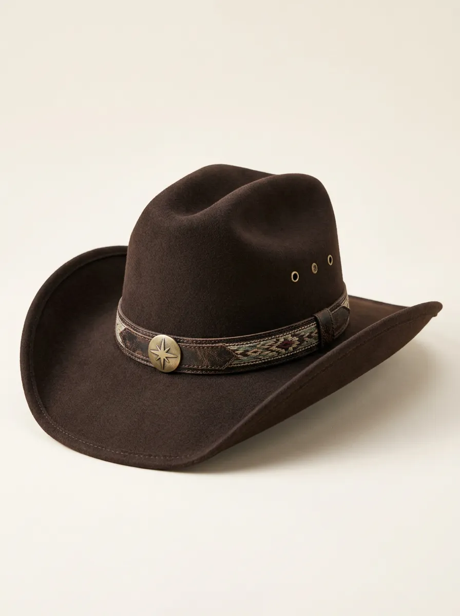 Statement Western Hat Featuring Concho Accent