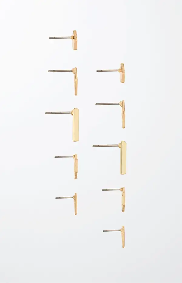 Ettika Geometric Stud Earrings Set